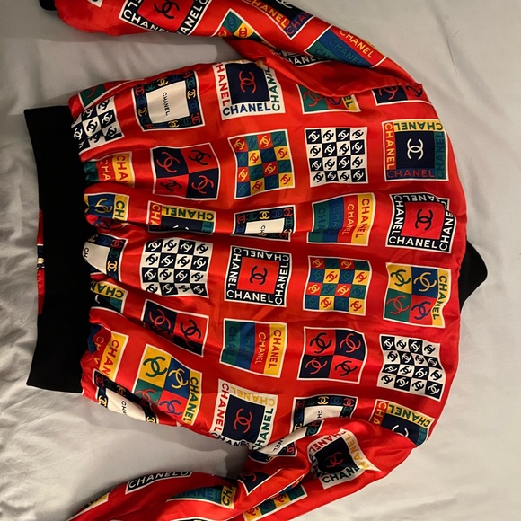 Faux 100% silk vintage bomber - Picture 7 of 8